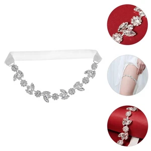 Rhinestone Flower Leg Ring Bridal Thigh Ring Elegant Garter Belts for Wedding - Picture 1 of 12