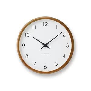 Lemnos Wall Clock Campagne Analog Radio Crate Brown PC10-24W BW Lemnos Japan - Picture 1 of 8