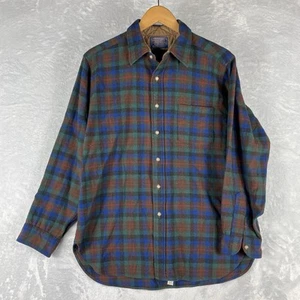 Camicia vintage Pendleton Woolen Mills multicolore a quadri lana vergine L/S uomo L USA - Foto 1 di 8
