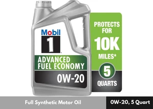 Mobil 1 Advanced Fuel Economy Full Synthetic Motor Oil 0W-20, 5 Quart - Picture 1 of 5