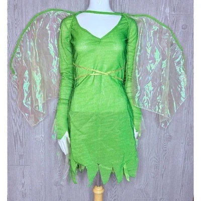 Cinema secrets green fairy tinker Belle style costume cosplay with wings sz sm - Image 1 of 4