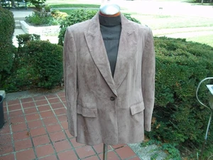 Brunello Cucinelli Womens Sz 46 Beige Suede Jacket with Tags - Picture 1 of 24