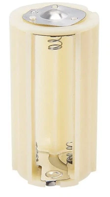 Круглый пластиковый аккумулятор держатель коробка AA бежевый - Изображение 1 из 3