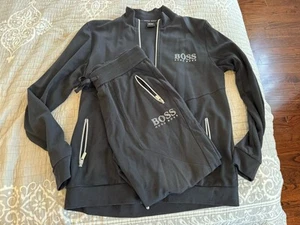 Hugo Boss Track Suit Black Size L Large - Picture 1 of 1