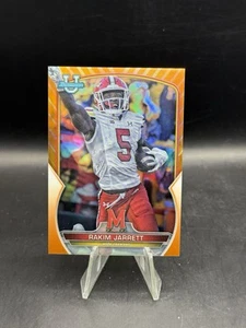 2022 Bowman Chrome University Rakim Jarrett Orange Refractor /25 SP Maryland - Picture 1 of 2
