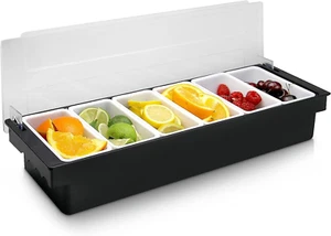 Ice Cooled Condiment Serving Container Fruit Veggie Condiment Caddy Plastic Garn - Picture 1 of 7