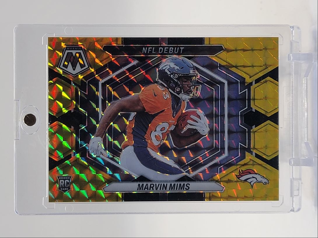 MARVIN MIMS 2023 MOSAIC NFL DEBUT BLACK GOLD CHOICE ROOKIE RC /8 Q1235