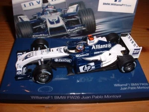 1:43 Minichamps F1, BMW-Williams FW26 2004, BMW-Highbox J.P Montoya - Imagen 1 de 1