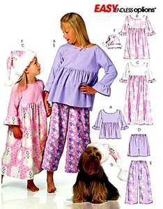 WOW! MÄDCHEN TOP, KLEID, SHORTS, HOSE & HUNDEMÜTZE SCHNITTMUSTER 7-12 McCalls 5510 - Bild 1 von 2