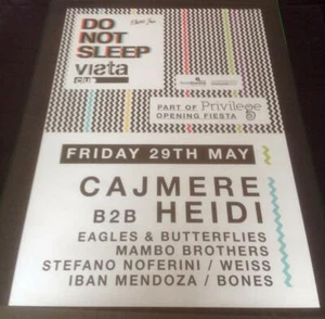 DO NOT SLEEP 2015 @ PRIVILEGE CLUB - IBIZA CLUB POSTERS - HOUSE MUSIC DJ - Picture 1 of 12