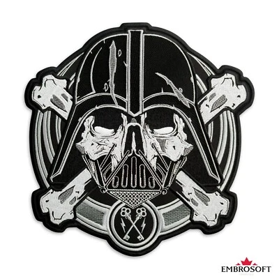 EMBROSOFT CANADA CORP. Large Patch Star Wars Darth Vader Pirate Skull Embroidered Iron On