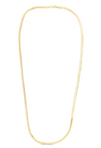 14K Gold 3mm Imperial Herringbone Chain - Picture 1 of 1