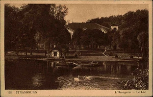Strasbourg Strasbourg France France carte postale 1947 L'Orangerie courue affranchie - Photo 1/2