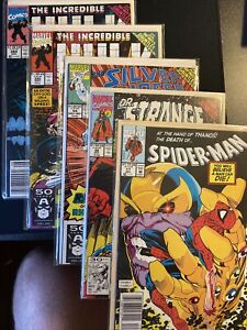 Infinity Gauntlet Crossovers; Dr. Strange, Hulk, Spider-Man, And Silver Surfer