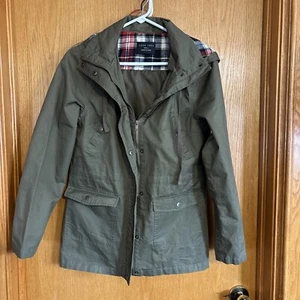 Womens Love Tree Olive Sz S Jacket & Coats Zip Up Long Coat - Picture 1 of 5