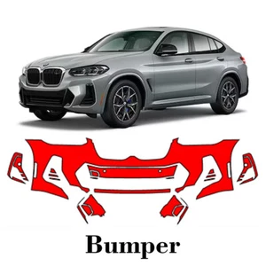 Front bumper PreCut PPF Paint Protection Film For BMW X4 M-Sport 2022-2025 - Picture 1 of 6