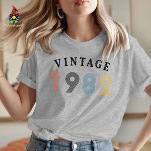 CAMISETA (566) 40 Cumpleaños Camisa Vintage 1982 Hombres Mujeres Pareja Regalo Camiseta - Imagen 1 de 7