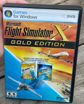 Microsoft Flight Simulator X Gold Edition PC Windows Acceleration Expansion CIB - Image 1 of 2