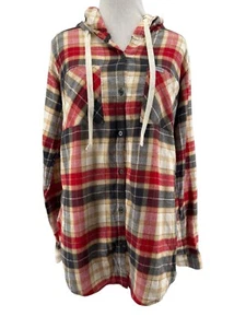Columbia Women's Redm Gold Black Anytime Long Sleeve Hooded Shirt Size Small - Picture 1 of 6