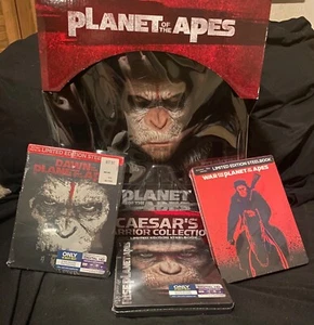 CAESAR'S STEELBOOK WARRIOR'S COLLECTION: PLANET OF THE APES COLLECTOR'S SET - Picture 1 of 24
