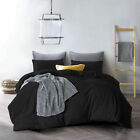 700 TC Egyptian Cotton Bedding Sets &amp; Duvet Cover Black In Solid All UK Sizes
