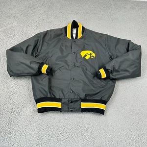 Chaqueta De Colección Iowa Hawkeyes Adulto Grande L Negra Amarilla Hecha en EE. UU. Bombardero Para Hombres - Imagen 1 de 14