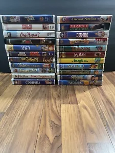 VHS Tape Lot x 22 - Disney/Dreamworks/Warner Bros/MGM/Fox - Clamshell Cases - Picture 1 of 8