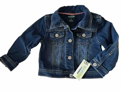 Osh Kosh Genuine Kids Denim Jacket Girls 2T Blue Snap Closure - Image 1 of 3