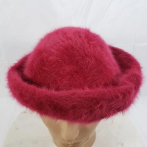 Kangol Lorraine Hat Furgora Cap Red Vtg - Picture 1 of 11