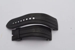 Graham Rubber Bracelet 24MM For Buckle Clasp 20MM Black - Picture 1 of 2