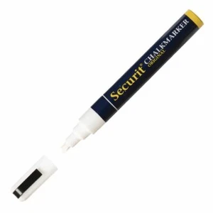 Pluma marcadora de pizarra Securit línea blanca y a base de agua - punta de cincel de 6 mm - Imagen 1 de 2