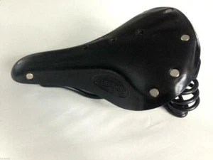 Sillín de bicicleta Brooks Flyer S negro de cuero para mujer  - Imagen 1 de 3