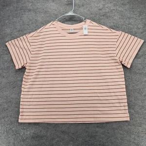 Old Navy Shirt Womens XL Short Sleeve Easy Vintage Orange Stripe - Picture 1 of 8