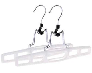 Premium Skirt Hangers 2pack Thin Spacesaving Skirt Hanger Set With Clamp Pant Ha - Picture 1 of 3