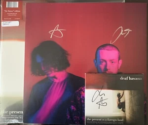 Deaf Havana The Present Is A Foreign Land Red Vinyl And CD Both Signed W/ Print - Picture 1 of 14