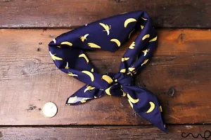 Handmade Cotton Banana Bandana Retro Vintage Chic Unique Headband Neck Scarf A - Imagen 1 de 7