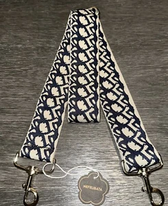 Nefelibata Bag Strap Beige Blue Color Adjustable 52.5” Long 2 Inch Wide - Picture 1 of 5