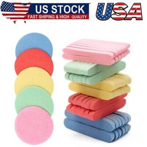 120 Pcs Facial Sponge Compressed, 5 Colors Face Cleansing Sponge Makeup Facial - Picture 1 of 7