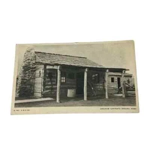 Postal Abraham Lincoln Indiana Home c1933 Vintage A312 - Imagen 1 de 2