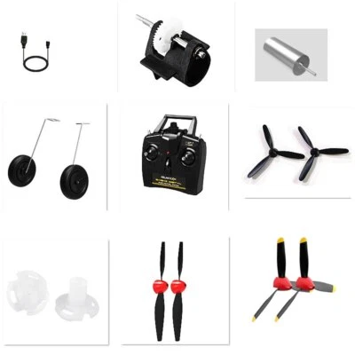 RC Plane Accessories Charger Propeller Landing Gear Remote F Zero BF109 P51D F4U - Image 1 of 4