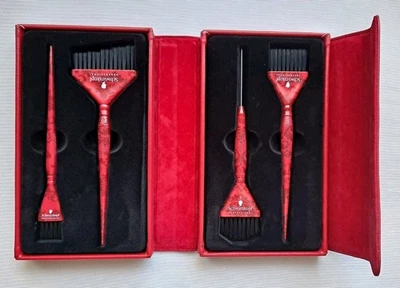 SCHWARZKOPF PROFESSIONAL FRAMAR SET DE 4 FRENOS BALAYAGE KIT EN CAJA DE CUERO ROJO Foto 1 de 4