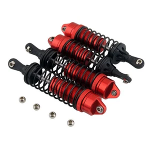 RC Car Front Rear Shock Absorber Alum For 1/10 Trxxas Slash Buggy Truck Red - Picture 1 of 4