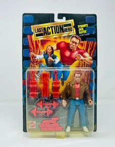 1993 LAST ACTION HERO MOVIE DYNAMICITE JACK SLATER MOC 5,5" VINTAGE BLACKEGGER - Foto 1 di 17