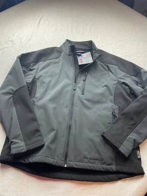 Free Country Mens Stretch Wind & Water Resistant Softshell Jacket Black XL NWT - Image 1 of 4