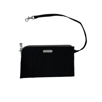 Baggallini Black RFID Wallet Clutch Wristlet Bag Organizer Pouch Travel - Image 1 of 4