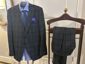 TOM FORD -FIT Y  Gray and Blue Silk Wool Linen Blend 2 pc suit  50R IT, 40 US - Picture 1 of 23