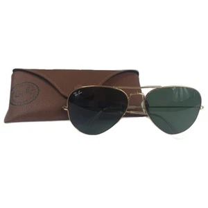Ray-Ban RB 3025 58-14 Aviator Arista Gold Green Lense Sunglasses (G104) - Picture 1 of 10