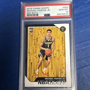 Panini Hoops # 254 2018 Michael Porter Jr. #254. Red Back PSA 10 - Imagen 1 de 3