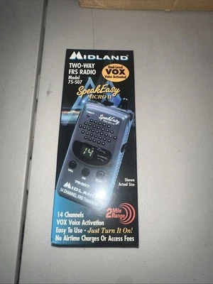 Radio FRS bidireccional Midland modelo 75-507, alcance de 2 millas, 14 canales y etc... (caja abierta) Foto 1 de 4