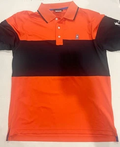 Herren Psycho Bunny Größe 6 Large oder XXL orange blau Polo Golf Shirt. So Cool! - Bild 1 von 7
